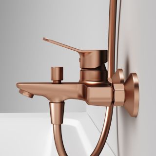 Смеситель для ванны AM.PM  X-Joy F85A10044 розовое золото